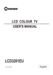 Hisense Group LCD3201EU Flat Panel Television User Manual