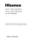 Hisense Group KFR 2601GW/BPE Air Conditioner User Manual