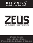 Hifionics ZRX1200.2 Stereo Amplifier User Manual