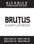 Hifionics BRZ1200.1D Stereo Amplifier User Manual