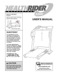 Healthrider s300i Treadmill User Manual