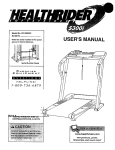 Healthrider 831.299301 Treadmill User Manual