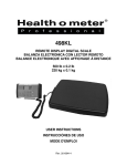 Health O Meter 498KL Scale User Manual