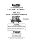 Harbor Freight Tools 93874 Air Compressor User Manual