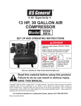 Harbor Freight Tools 65204 Air Compressor User Manual