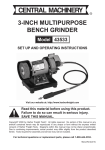 Harbor Freight Tools 43533 Grinder User Manual