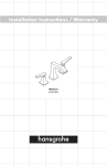 Hans Grohe 31073XX1 Plumbing Product User Manual