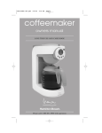 Hamilton Beach 840153800 Coffeemaker User Manual