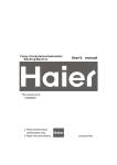 Haier HWM8000 Washer User Manual