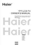 Haier HL32K1 Flat Panel Television User Manual