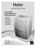 Haier DE65EJ-L Dehumidifier User Manual