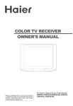 Haier D29FA9-A TV Receiver User Manual