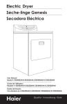 Haier CRDE200AW Clothes Dryer User Manual