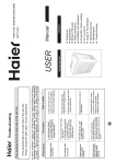 Haier AWT-120LI Washer User Manual