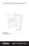 Haier AES27 Refrigerator User Manual