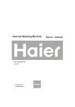 Haier A6-707 Washer User Manual