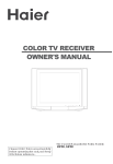 Haier 34F5D TV Receiver User Manual