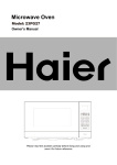Haier 23PG27 Microwave Oven User Manual