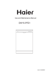 Haier 0120505609 Dishwasher User Manual