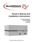 Guardian Technologies 004708-0 Portable Generator User Manual