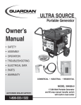 Guardian Technologies 004583-0 Portable Generator User Manual