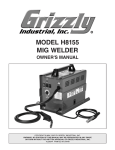 Grizzly H8155 Welder User Manual