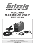 Grizzly H8154 Welder User Manual