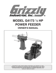 Grizzly G4173 1 8 HP Welder User Manual