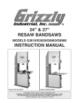 Grizzly G3619 Saw User Manual