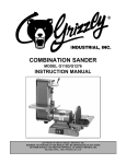 Grizzly G1276 Sander User Manual