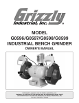 Grizzly G0599 Grinder User Manual
