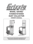 Grizzly G0548Z Dust Collector User Manual