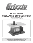 Grizzly G0538 Planer User Manual