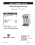 Grindmaster 5941 Beverage Dispenser User Manual