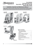 Greenheck Fan Model SFD Fan User Manual