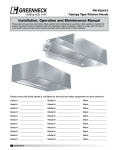 Greenheck Fan 452413 Ventilation Hood User Manual