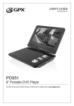 GPX PD951 DVD Player User Manual