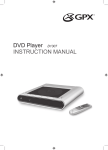 GPX D1307 DVD Player User Manual