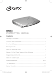 GPX D108S DVD Player User Manual