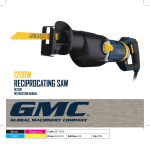 Global Machinery Company RC1200 Cordless Saw User Manual