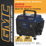 Global Machinery Company GEN Portable Generator User Manual