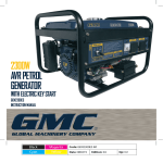 Global Machinery Company GEN2300ES Portable Generator User Manual