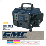 Global Machinery Company FCG001 Portable Generator User Manual