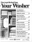 GE WWA80729AL Washer User Manual