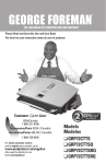 George Foreman GRP72CTTSBQ Kitchen Grill User Manual