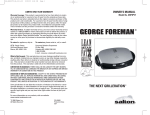 George Foreman GRP4PVT Kitchen Grill User Manual