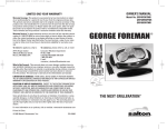 George Foreman GRP4PBWTMR Kitchen Grill User Manual