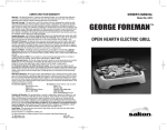 George Foreman GR72 Kitchen Grill User Manual