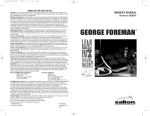 George Foreman GR26EVT Kitchen Grill User Manual