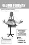 George Foreman GGR201RCDSQ Kitchen Grill User Manual